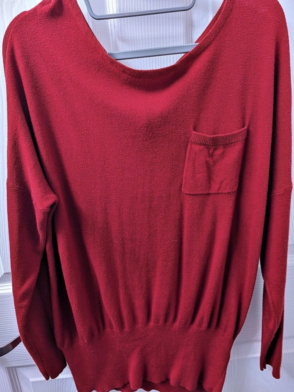 Red Quarter-Zip Sweater
